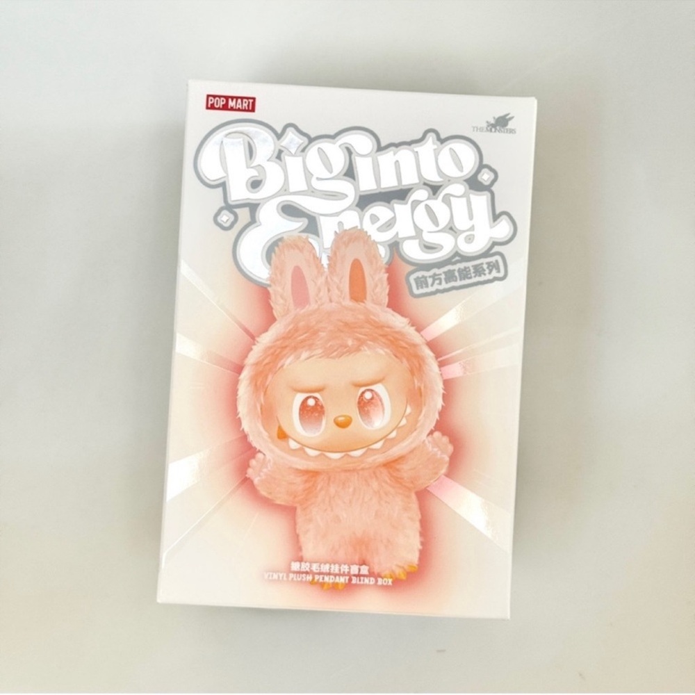 POP MART Biginto Energy Pink Bunny Plush Vinyl Figure( pink)